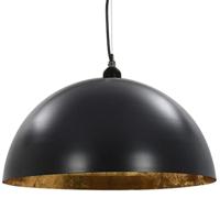 Plafondlampen 2 st halfrond E27 50 cm zwart en goudkleurig - thumbnail