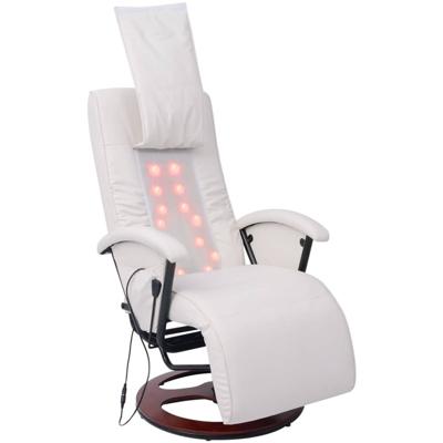 vidaXL Shiatsu massagestoel kunstleer wit vidaXL Shiatsu massagestoel kunstleer wit