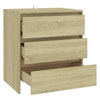 Dressoir 70x41x75 cm bewerkt hout sonoma eikenkleurig - thumbnail