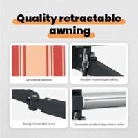 VidaXL Markies geel en oranje 500 x 300 x 165 cm polyester en metaal - thumbnail