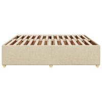 Bedframe zonder matras stof crèmekleurig 200x200 cm - thumbnail