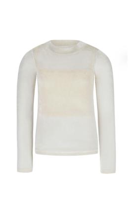 Like Flo winter velvet mesh top meisjes teens - beige - voering