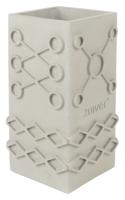 Zuiver Vaas 'Graphic' Square, Beton, kleur Grijs - thumbnail