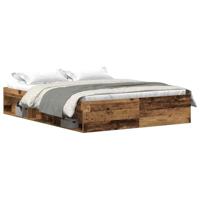 Bedframe zonder matras 150x200 cm bewerkt hout oud hout - thumbnail