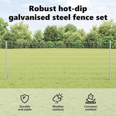 VidaXL Hek met paal zilver 0,8 x 25 m staal