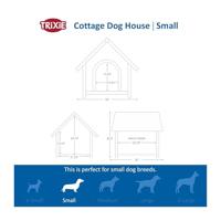TRIXIE NATURA HONDENHOK COTTAGE MET ZADELDAK 71X77X76 CM - thumbnail