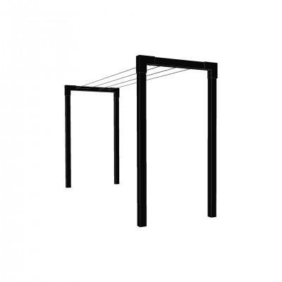 Zwart Houten Waslijnpalen Cubic - Model 2