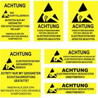 Quadrios ESD-waarschuwingsbord Geel, Zwart (l x b) 140 mm x 140 mm 1 stuk(s) - thumbnail