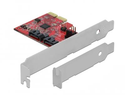 DeLOCK 2 port SATA PCI Express Card with RAID 1 raid-kaart - thumbnail