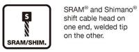 JAGWIRE Shift cable - elite polished ultra-slick stainless - 1.1x2300mm - sram/shimano - thumbnail