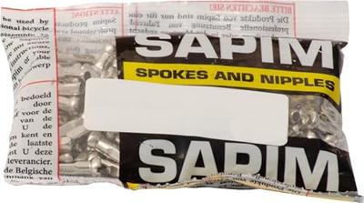 Sapim spaaknippel 13 polyax 14mm messing zilver (100st)