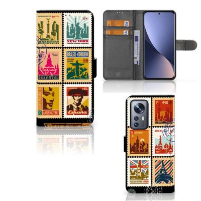Xiaomi 12 Pro | Flip Cover | Postzegels | Portemonnee hoesje Xiaomi 12 Pro | Flip Cover | Postzegels | Portemonnee hoesje
