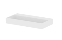 Sub Mila wastafel 90cm glans, 0 kraangaten - thumbnail