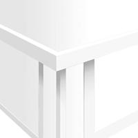 Salontafel gespiegeld 106x45x45 cm bewerkt hout en glas - thumbnail