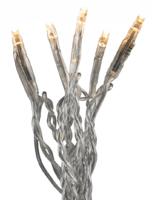 Micro LED lichtsnoer transparant met 100 extra warm witte lampen - thumbnail