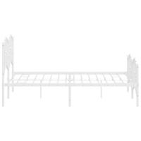 Bedframe met hoofd- en voeteneindemetaal wit 135x190 cm - thumbnail