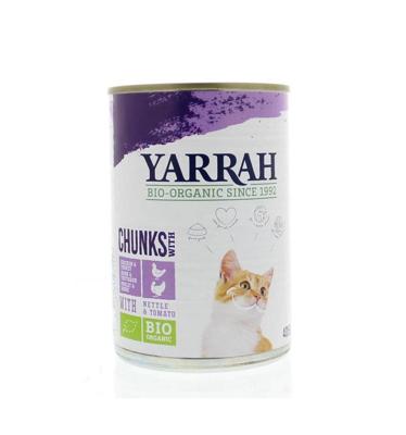Yarrah natvoer kat blik chunks bio kip & kalkoen 405gr