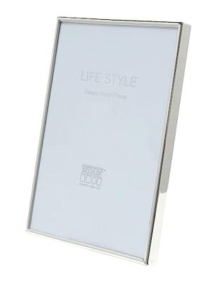 Deknudt Smalle metalen omlijsting in glanzende zilverkleur S58MS1