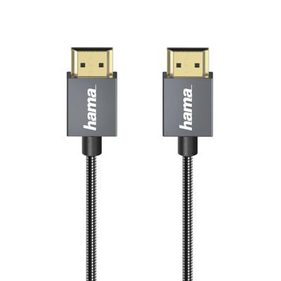 Hama High-speed HDMI-kabel Elite Ethernet Metaal Antraciet 0,75 M Hama High-speed HDMI-kabel Elite Ethernet Metaal Antraciet 0,75 M
