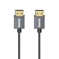 Hama High-speed HDMI-kabel Elite Ethernet Metaal Antraciet 0,75 M - thumbnail