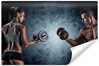 Fotobehang - Sportschool energie, premium print, inclusief behanglijm - thumbnail
