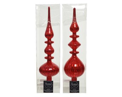 Piek glas d9h35 cm kerstrood a2 Decoris - Decoris Piek glas d9h35 cm kerstrood a2 Decoris - Decoris