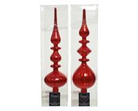 Piek glas d9h35 cm kerstrood a2 Decoris - Decoris - thumbnail
