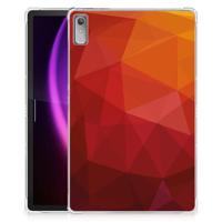 Back Cover voor Lenovo Tab P11 Gen 2 Polygon Red - thumbnail