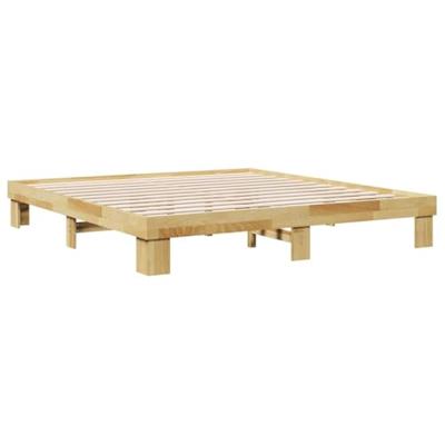Bedframe zonder matras 180x200 cm massief hout eiken