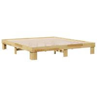Bedframe zonder matras 180x200 cm massief hout eiken - thumbnail