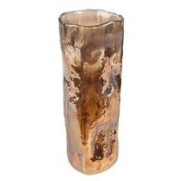 Clayre & Eef Vaas Ø 8x20 cm Bruin Glas Glazen Vaas - thumbnail