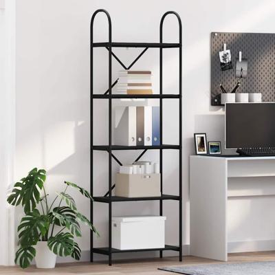 Boekenkast Zwart eiken 60 x 30 x 183 cm Bewerkt hout