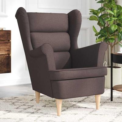 Fauteuil 74x84x100 cm stof donkerbruin Fauteuil 74x84x100 cm stof donkerbruin