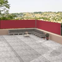 VidaXL Windscherm uittrekbaar 117x1200 cm rood - thumbnail