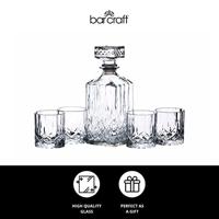 Whiskey Decanter Set - 5 delig - Whisky karaf 900ml met 4 glazen - thumbnail