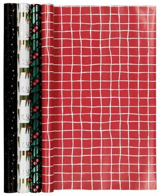 HEMA Cadeaupapier 200x70 kerst - 4 stuks (multi1)
