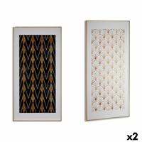 Canvas Gift Decor Geometrisch 61,5 x 3 x 121,5 cm (2 Stuks) - thumbnail