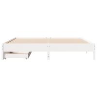 Bedframe zonder matras massief grenenhout wit 180x200 cm - thumbnail