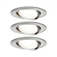 Paulmann 93429 Nova Inbouwlamp Set van 3 stuks LED GU10 19.5 W IJzer (geborsteld) - thumbnail
