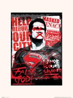 Kunstdruk Batman vs Superman - Superman - False God 30x40cm - thumbnail