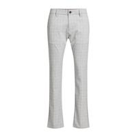 WE Fashion geruite slim fit pantalon grey melange - thumbnail