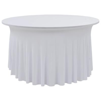 VidaXL 2 st tafelhoezen stretch met rok 180x74 cm wit