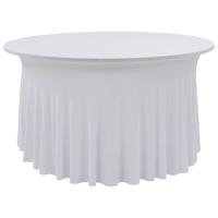 VidaXL 2 st tafelhoezen stretch met rok 180x74 cm wit - thumbnail