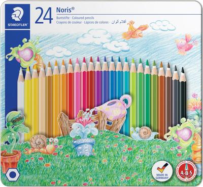 Staedtler - Noris Club - Kleurpotloden in Tinnen Doos, 24 stuks (145CM24) Staedtler - Noris Club - Kleurpotloden in Tinnen Doos, 24 stuks (145CM24)