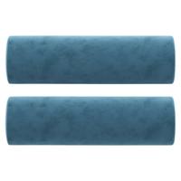 VidaXL Sierkussens 2 st 15x50 cm fluweel blauw - thumbnail