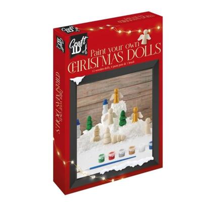 Grafix Schilder je eigen houten kerstfiguren, 12st.