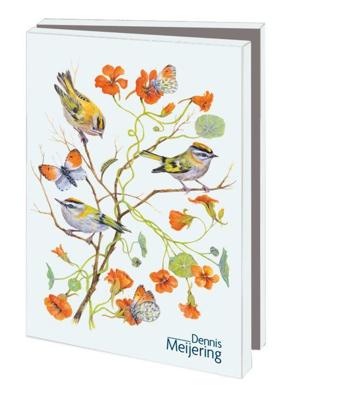 Kaartenmapje 10 stuks met enveloppen - Birds & Flowers, Dennis Meijering
