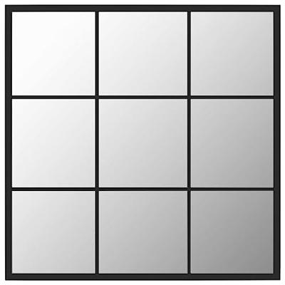 VidaXL Wandspiegel 60x60 cm metaal zwart
