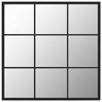 VidaXL Wandspiegel 60x60 cm metaal zwart - thumbnail