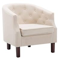 vidaXL Fauteuil stof beige - thumbnail